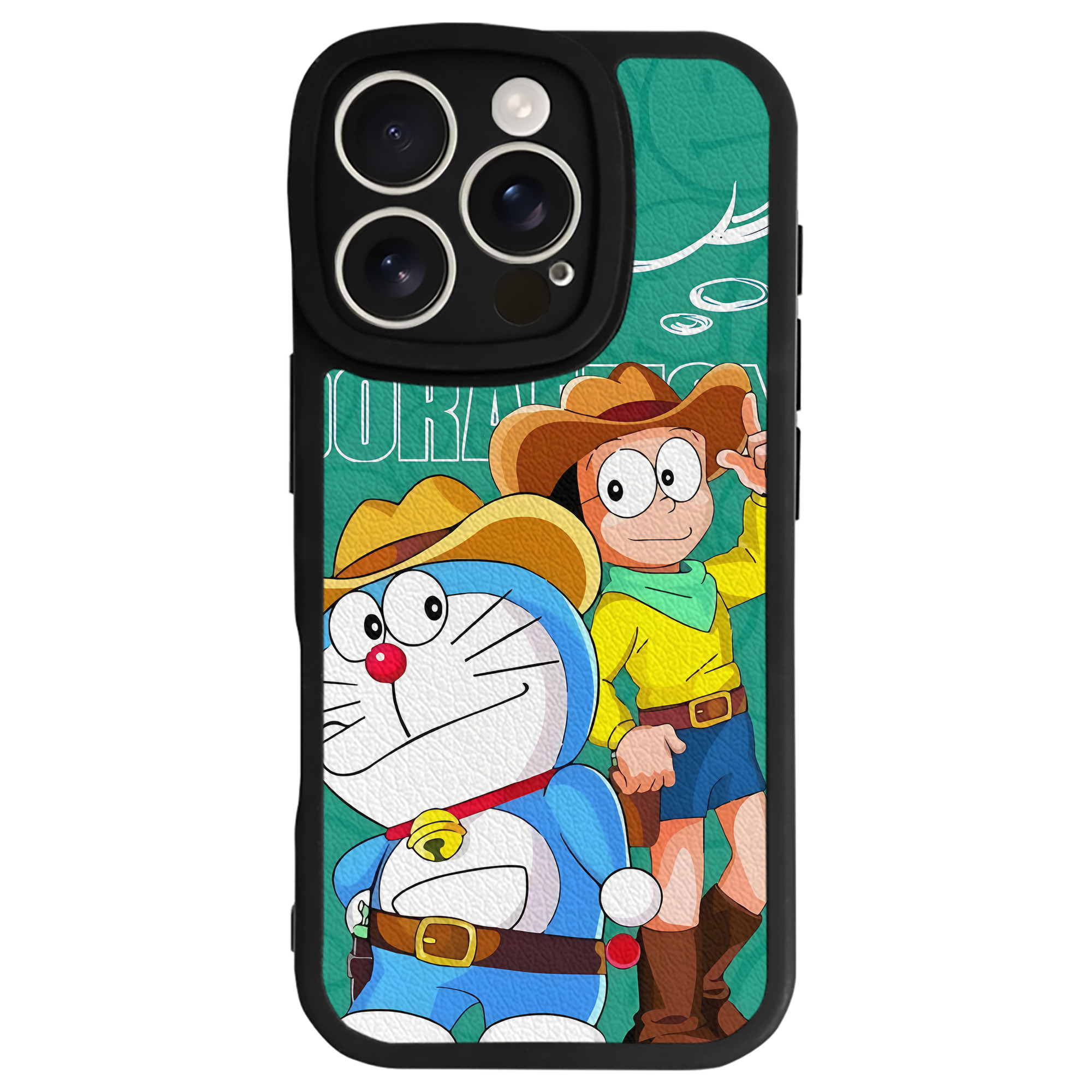（画像用） ドラえもん Doraemon 【iPhone 16シリーズ対応】シリコンスマホケース（レザー調） 材質：シリコン